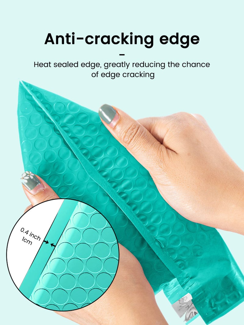 GSSUSA GSSSUSA Bubble Mailers 4x8 Inch 50 Pack Padded Envelopes Usable Size 4x7 Inch Shipping Envelopes Self Seal Small Packaging Shipping Bags for Mailing Jewelry, Small Business, Teal - Image 4