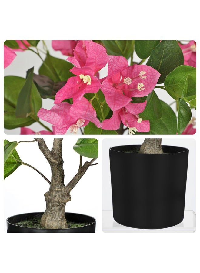 Villa Como 26.3” Fake Plants Artificial Flowers Light Purple Bougainvillea Artificial Plants Trees Indoor Pots, Faux Plants Perfect for Home Decor, Living Room Table Decor, Bedroom Shelf Decor, Dining Room Decor - Image 2