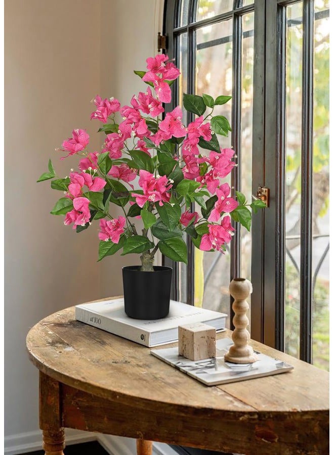 Villa Como 26.3” Fake Plants Artificial Flowers Light Purple Bougainvillea Artificial Plants Trees Indoor Pots, Faux Plants Perfect for Home Decor, Living Room Table Decor, Bedroom Shelf Decor, Dining Room Decor - Image 5