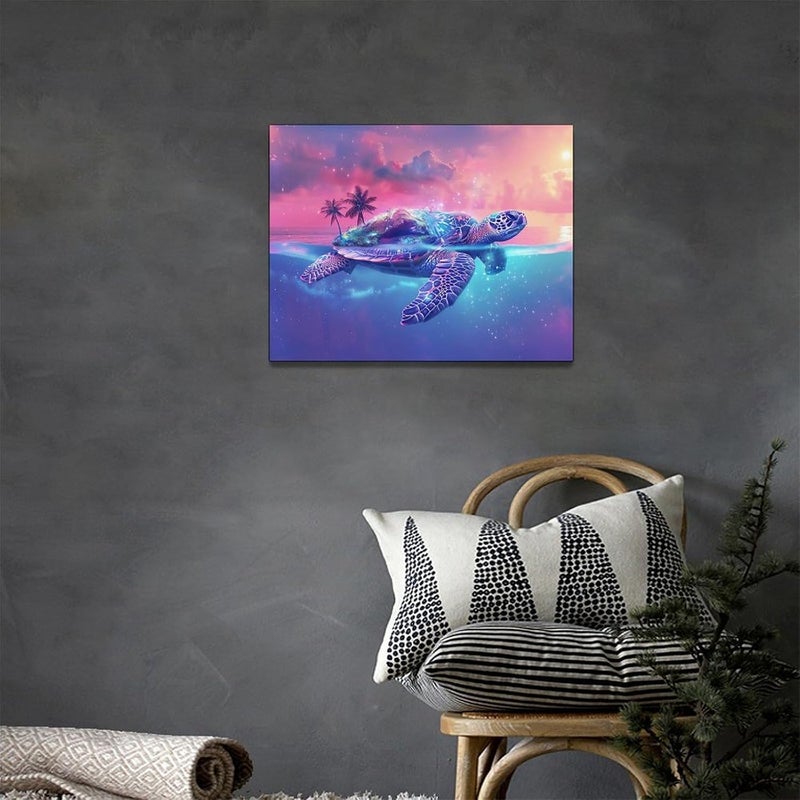 Fuzawet Sea Turtle Canvas Wall Art - Image 2