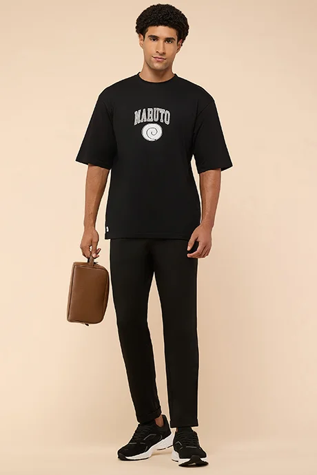 R&B Textured Pants with Drawstring Waist