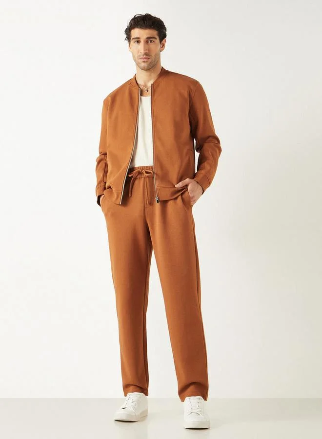 Iconic Iconic Solid Regular Fit Flexi Waist Joggers with Pockets