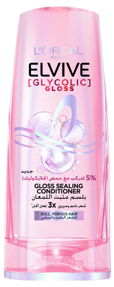 Elvive Glycolic Gloss Extra Conditioner with 5% Glycolic Acid for Dull and Porous Hair 200ML