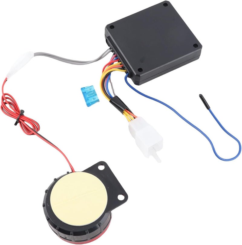 125dB Motorcycle Anti Theft Alarm System, 12V Scooter Security Alarm with Remote Control, High Decibel Vibration Sensor for Motorcycles Scooters, Design for All Weather - Image 2