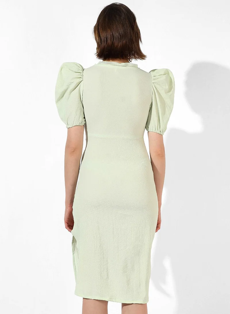 Pinacolada  Women's Pastel Green Cutout Midi Dress for Women | Best Price UAE