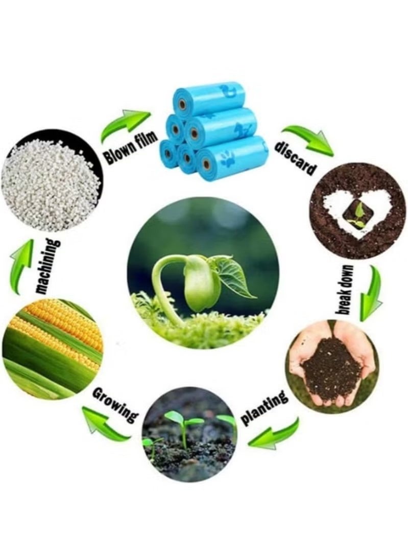 جونيس تعد كيس الحفاضات العطرية القابلة للتصرف ، كيس الحفاضات القابلة للتحلل الحيوي ، مع موزع كيس القمامة - Image 3