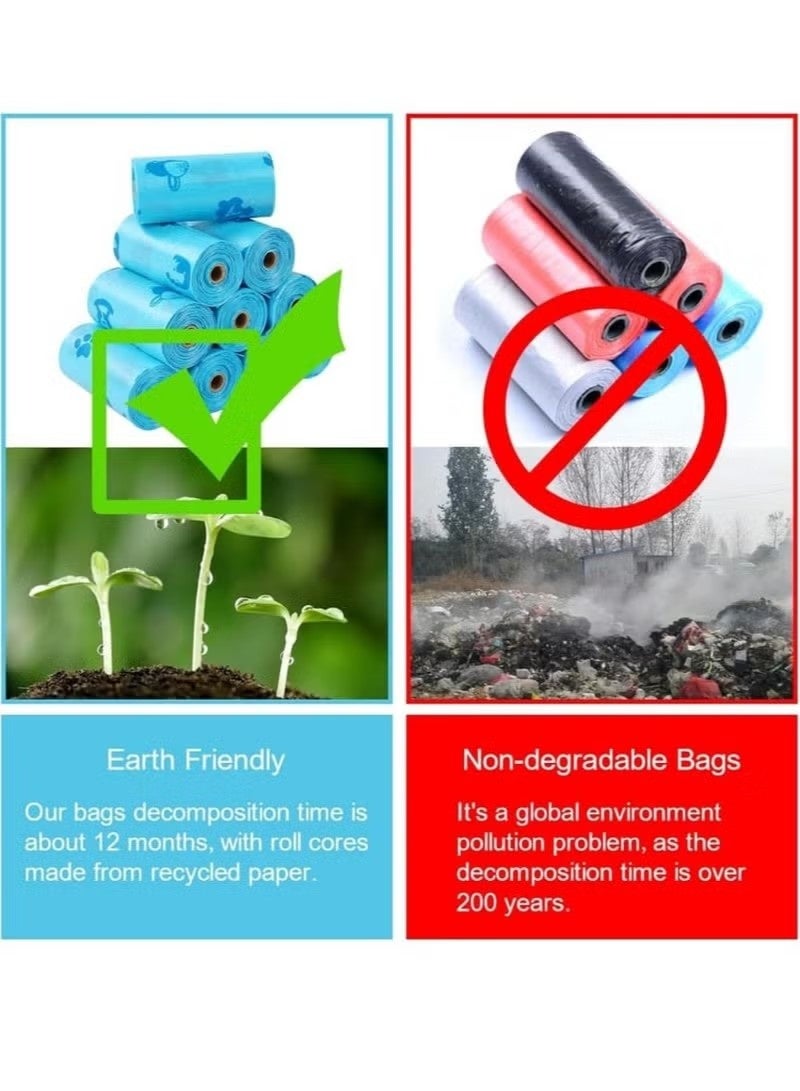 جونيس تعد كيس الحفاضات العطرية القابلة للتصرف ، كيس الحفاضات القابلة للتحلل الحيوي ، مع موزع كيس القمامة - Image 2