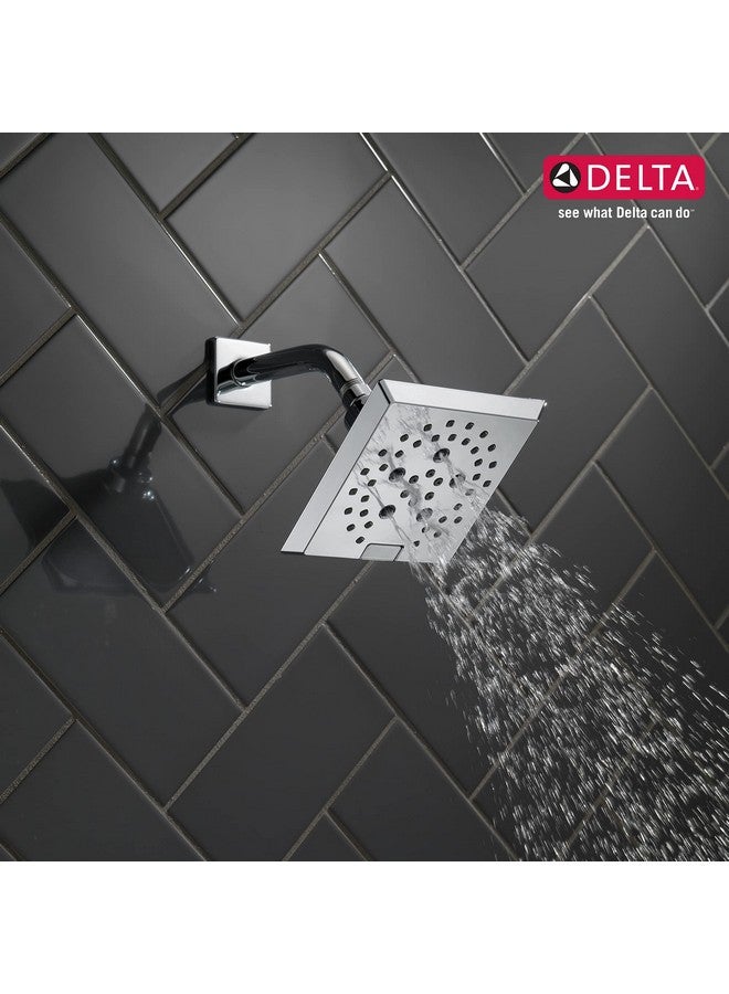 Delta DELTA FAUCET 52664 ABS 6 Angular Modern 5-Setting Touch-Clean H2Okinetic technology with Pause functionality Shower Head (Polished Chrome) - Image 4