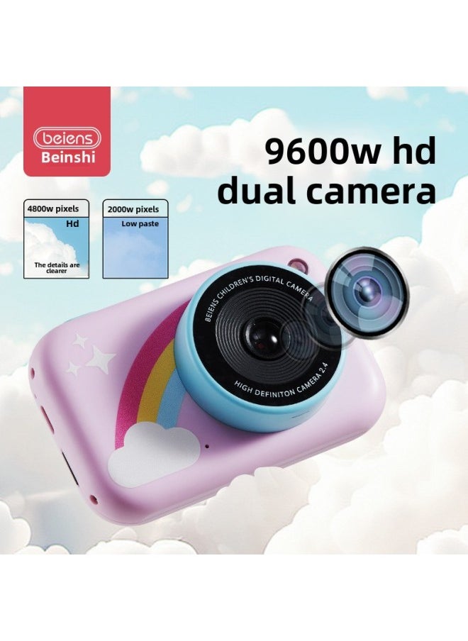 Generic - Children's Camera Toy Girl Photographable Printable Digital HD Camera Birthday Gift Mini Polonoid-Color: (unicorn) 2.4inch Ultra-clear Eye Protection Screen 96.0million Front And Rear Dual Camera 8x Zoom - Image 1