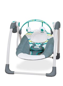 Arababy Deluxe Portable Baby Swing Automatic For Newborn To Toddler With Music-Green/White  - Image 4