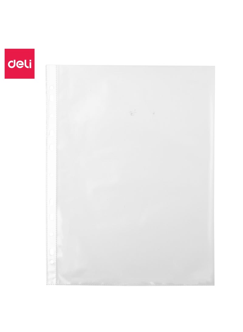 Deli ملف مستندات A4 دلي E5716، مجلد شفاف من مادة PP مع إغلاق آمن - مثالي للمدرسة والمكتب - Image 1