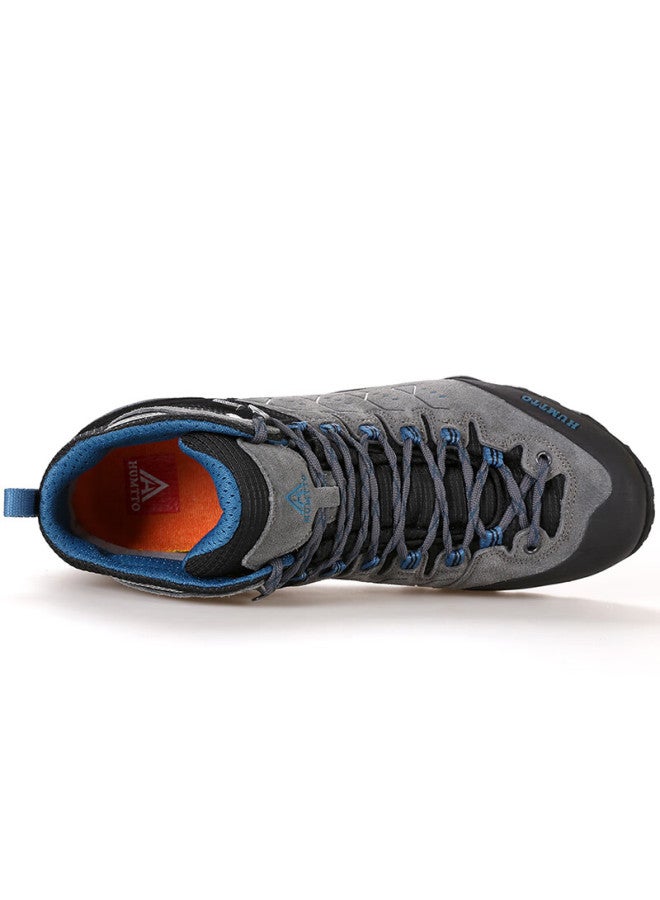 HUMTTO High-Top Hiking Boots, Comfortable Shock-Absorbing Outdoor Men'S Trekking Shoes, Travel Cross-Country Climbing Shoes, Dark Gray, Size 41 - Image 5