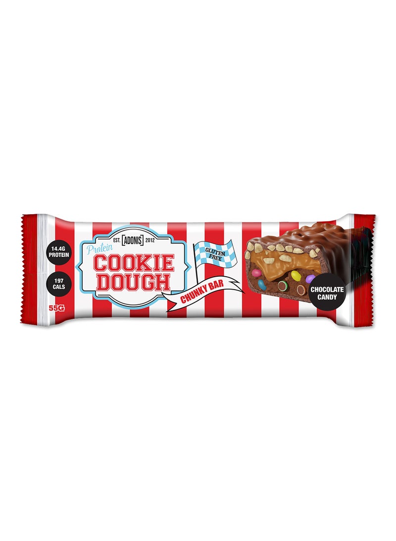 Adonis Gear بار كعكة البروتين chunk - حلوى الشوكولاتة 55 جرام - Image 2