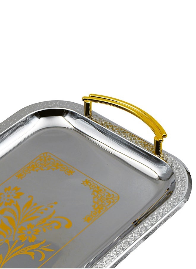 BASURRAH 3 Pieces Steel Serving Tray Set  - Image 3