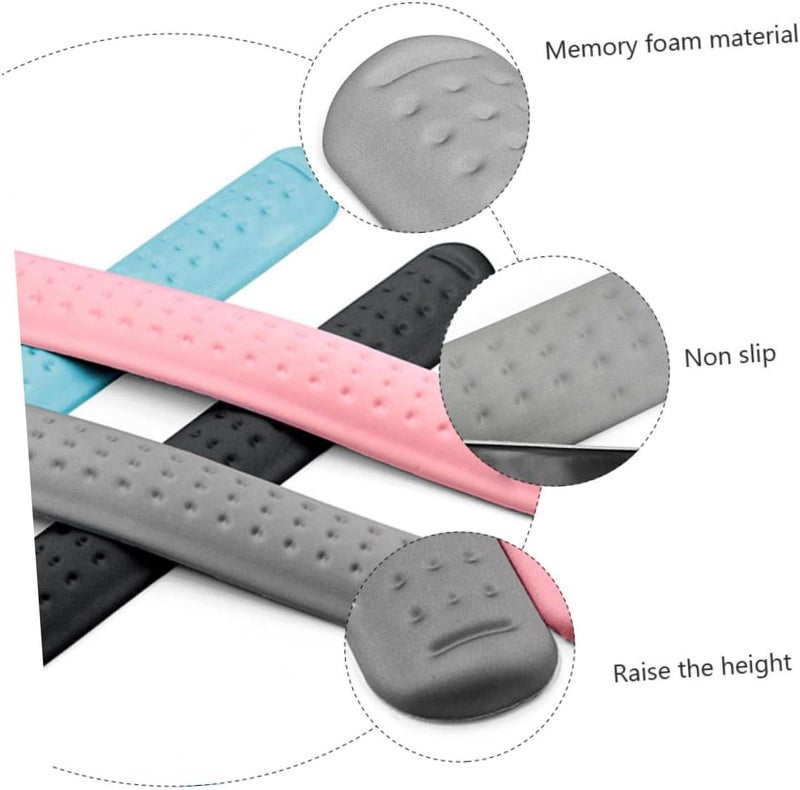 Memory Foam Keyboard Wrist Rest Pad Large Grey Ergonomic Hand Pillow Cushion with Massage Holes for Office and Gaming Computer Use - Image 2