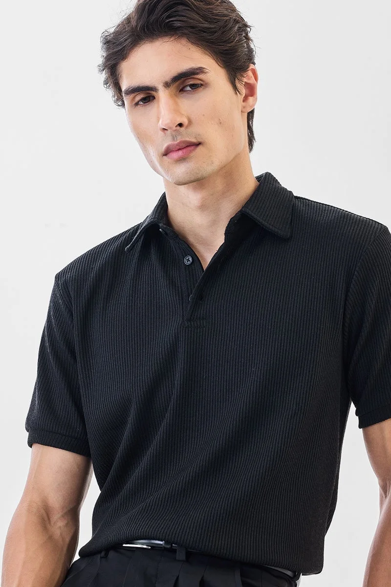 سنيتش تي شيرت بولو بياقة مطاطية بقصة عادية