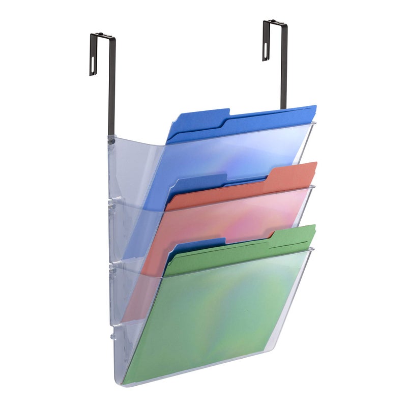 Officemate Wall File Letter Size with Hanger Set Clear Comes in 3 Pack 21446