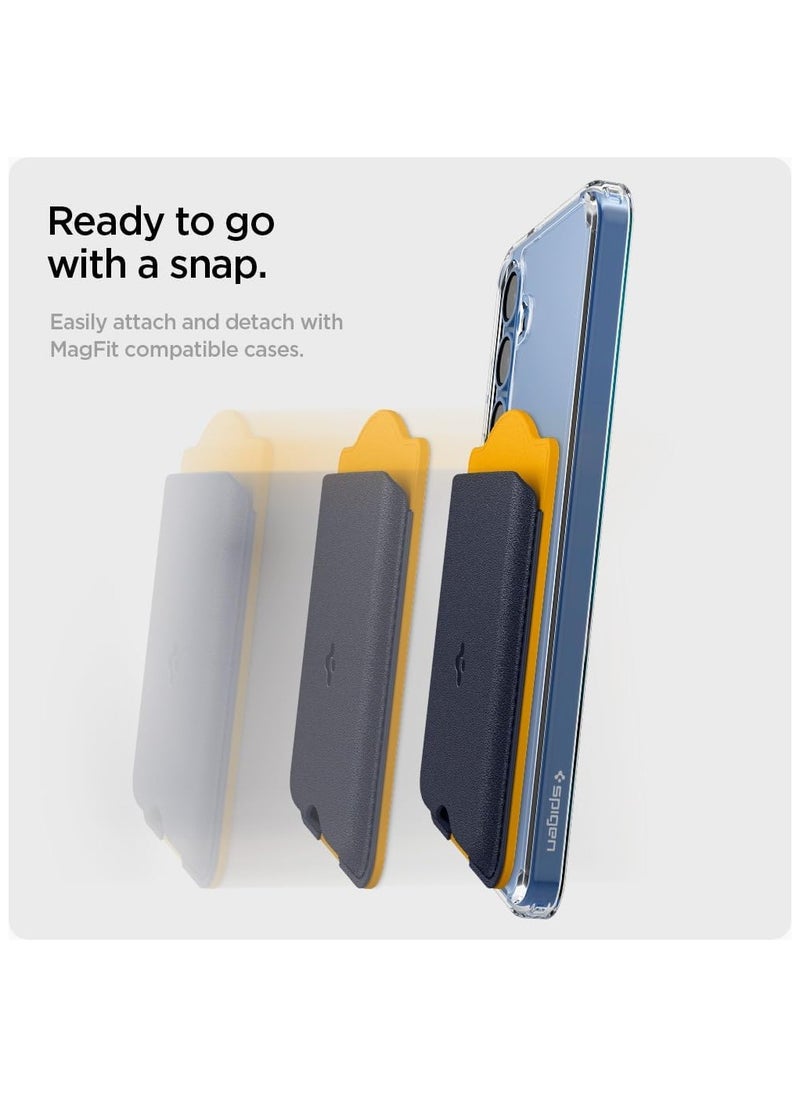 Spigen Nano Pop (MagFit) MagSafe Wallet Card Holder [3 Cards] for Samsung Galaxy S25 series with Magnetic Case only and MagSafe compatible with iPhone 16/15/14/13/12 Models - Blueberry Navy  - Image 5
