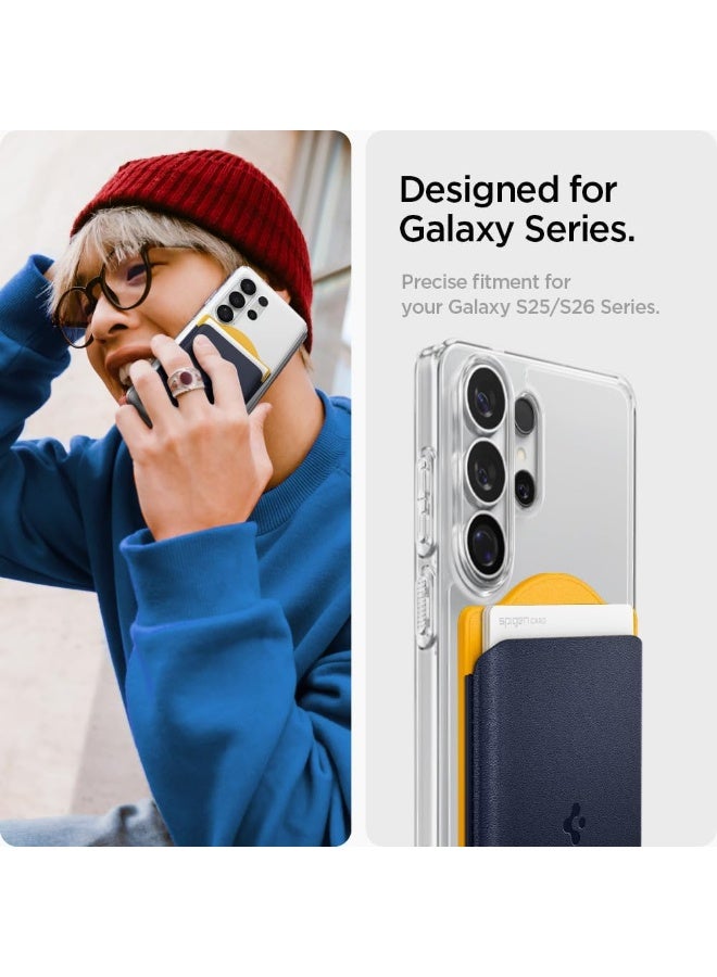 Spigen Nano Pop (MagFit) for Samsung Galaxy S26 / S25 series MagSafe Wallet Card Holder [3 Cards] with Magnetic Case only and MagSafe compatible with iPhone 16/15/14/13/12 Models - Blueberry Navy - Image 3
