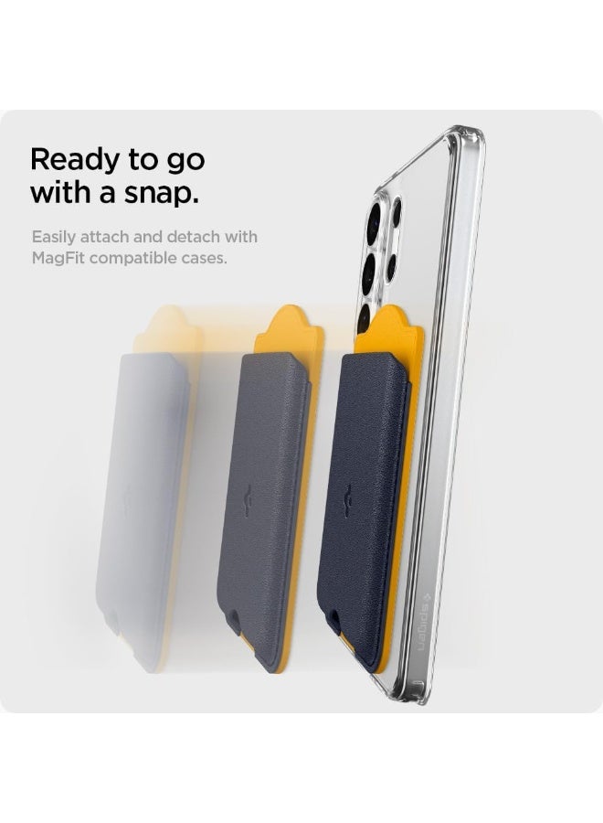 Spigen Nano Pop (MagFit) for Samsung Galaxy S26 / S25 series MagSafe Wallet Card Holder [3 Cards] with Magnetic Case only and MagSafe compatible with iPhone 16/15/14/13/12 Models - Blueberry Navy - Image 5