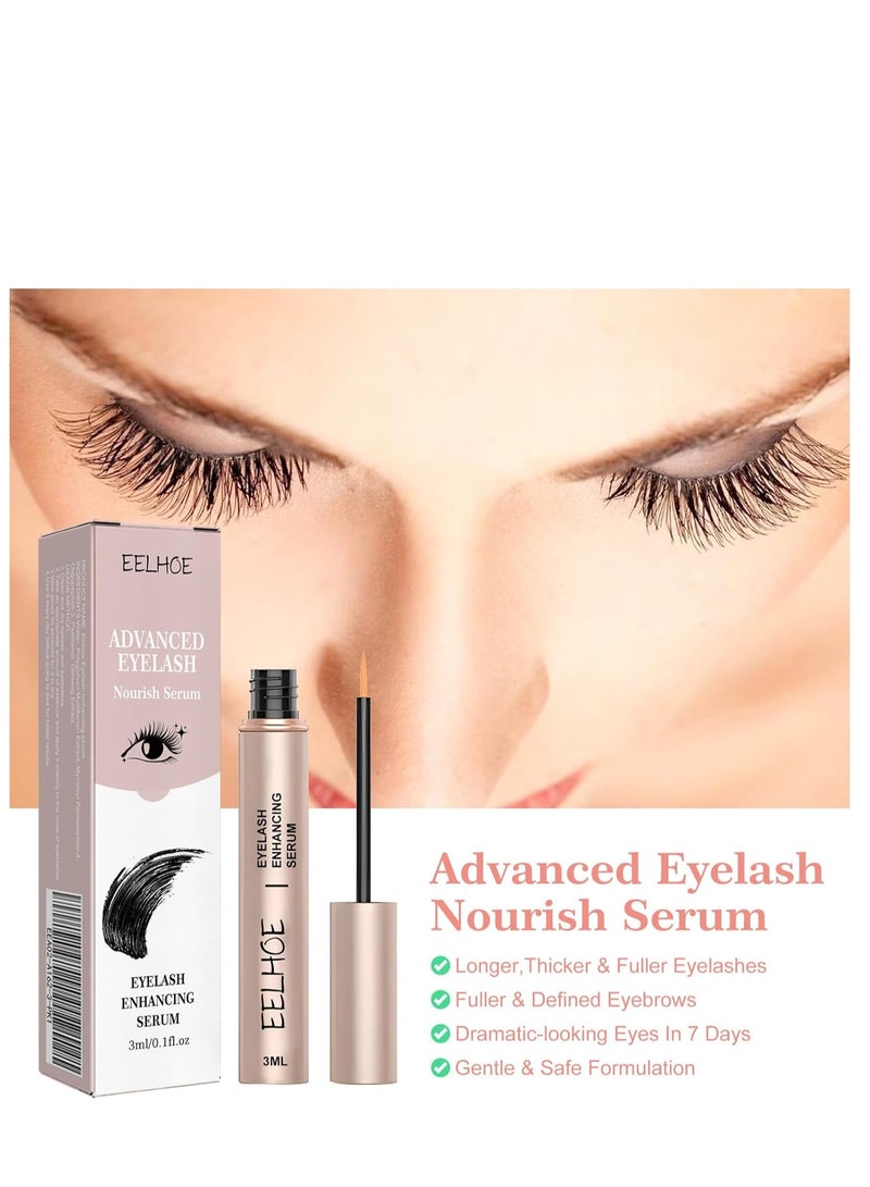 EELHOE Advanced Eyelash Serum, 3ml Lash Growth Serum for Fuller, Thicker & Stronger Lashes and Eyebrows, Irritation-Free Formula, Lash Boost for Longer Lashes (1pc) - Image 4