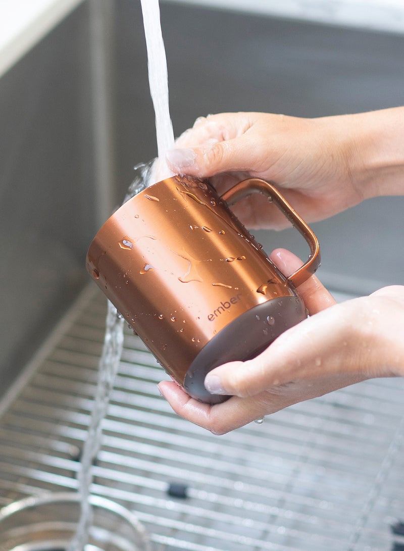 Ember كوب 2 10 أونصة / 295 مل | كوب ذكي مع تحكم في درجة الحرارة، معزول بالفراغ من الفولاذ المقاوم للصدأ للقهوة، الشاي، الماء، عمر بطارية 90 دقيقة، iOS/Android - نحاسي معدني - Image 5