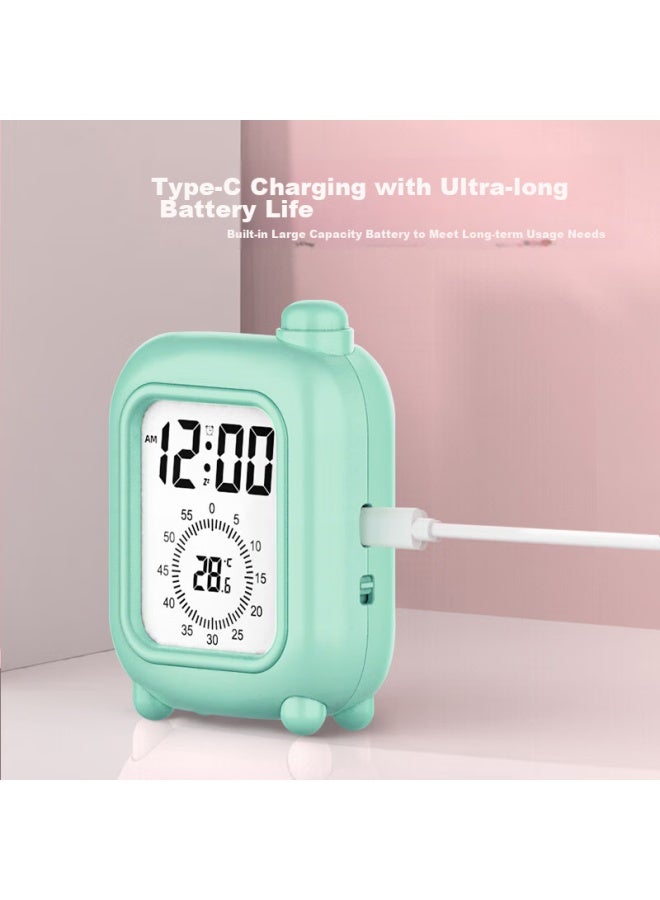 Polaris Polaris Alarm Clock, Simple And Stylish, With Night Light, Specially Designed For Students, Creative Bedside Alarm Clock, B2188 Green - Image 4