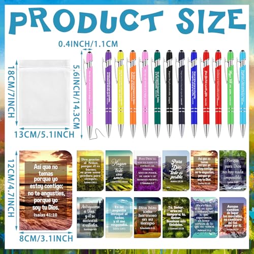 Fuyoooo 72 Pieces Regalos Cristianos En Espaol Regalos Para Spanish Mother Day Gift Christian Bible Baptism Church Catholic Gift Religious Notebooks Set for Mom Bible Study GroupScene Style - Image 3