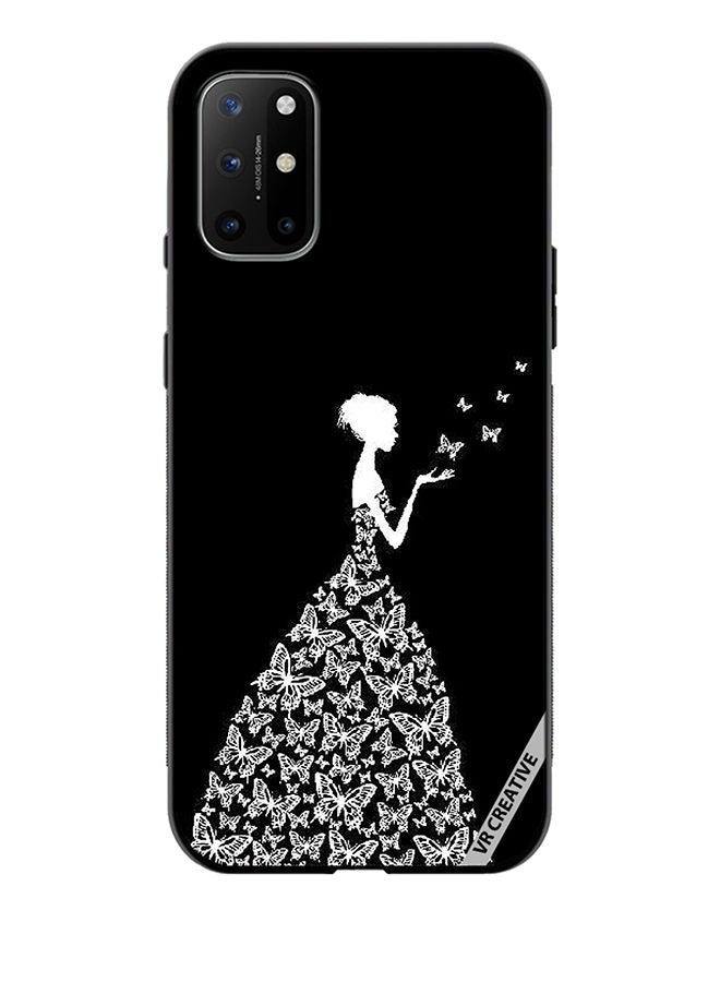 VR CREATIVE Protective Case Cover For OnePlus 8T Girl In Butterfly Dress Design Multicolour  - Image 1