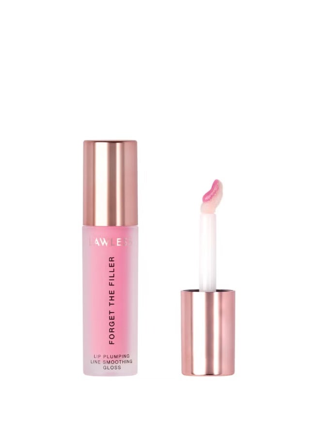 LAWLESS BEAUTY Forget The Filler Lip Plumper Line Smoothing Gloss - Daisy Pink - Image 1
