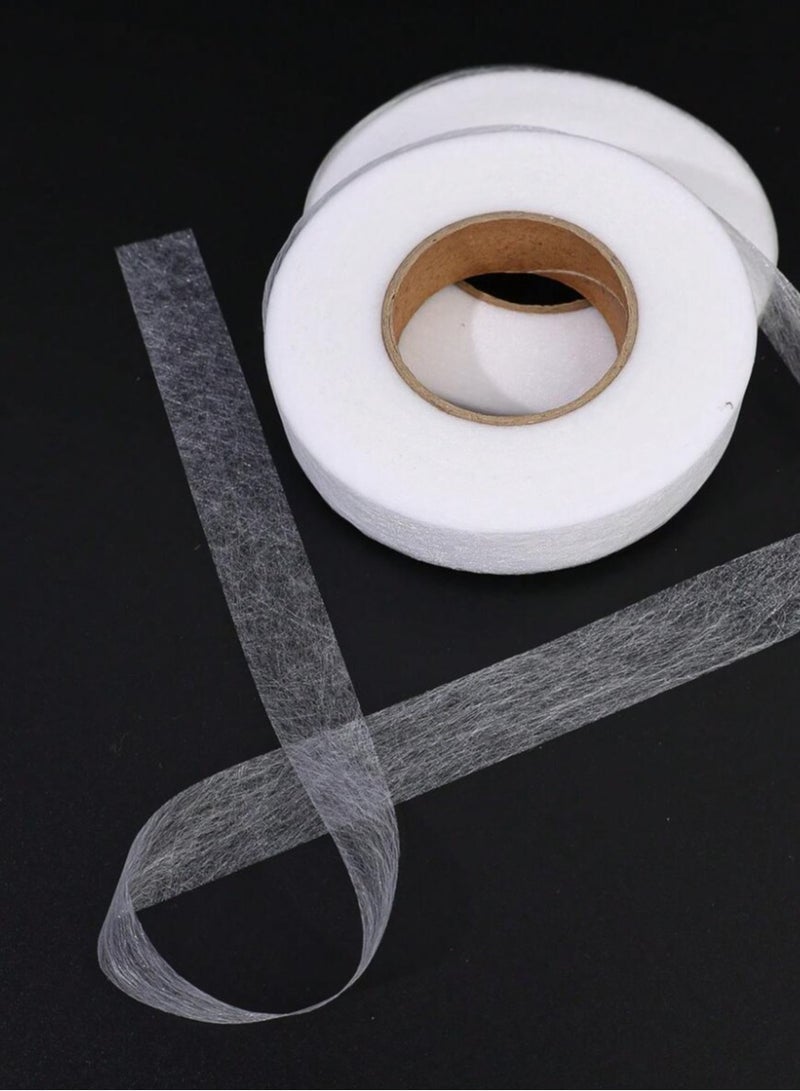 ماركة غير محددة Strong Washable Shortening Tape, Heat Fusion Tape for Shortening Clothes, Fabric Ironing Tape for Repairing Curtains, Clothes, Pants, Pillowcases, Double-Sided Adhesive Lining, No Detail Shortening  - Image 3