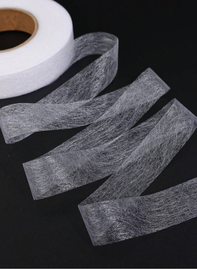 ماركة غير محددة Strong Washable Shortening Tape, Heat Fusion Tape for Shortening Clothes, Fabric Ironing Tape for Repairing Curtains, Clothes, Pants, Pillowcases, Double-Sided Adhesive Lining, No Detail Shortening  - Image 5