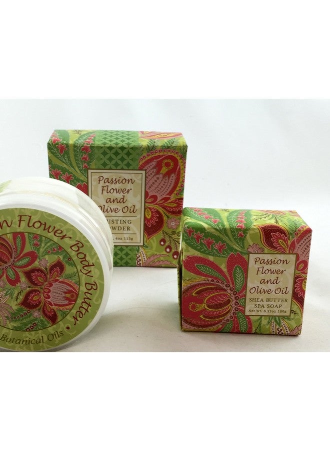 greenwich bay Passion Flower 3 Piece Beauty Gift Set Of Body Butter Spa Soap And Dusting Powder - Image 2