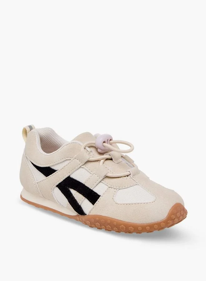 جونيورز Boys Panelled Toggle Lace Ankle School Sneakers