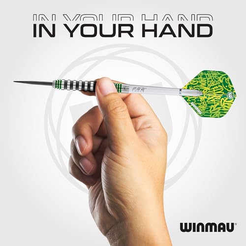 WINMAU Advance 500 Series Tungsten Green 22 Gram Steeltip Darts Set with Flights and Shafts (Stems) - Image 5