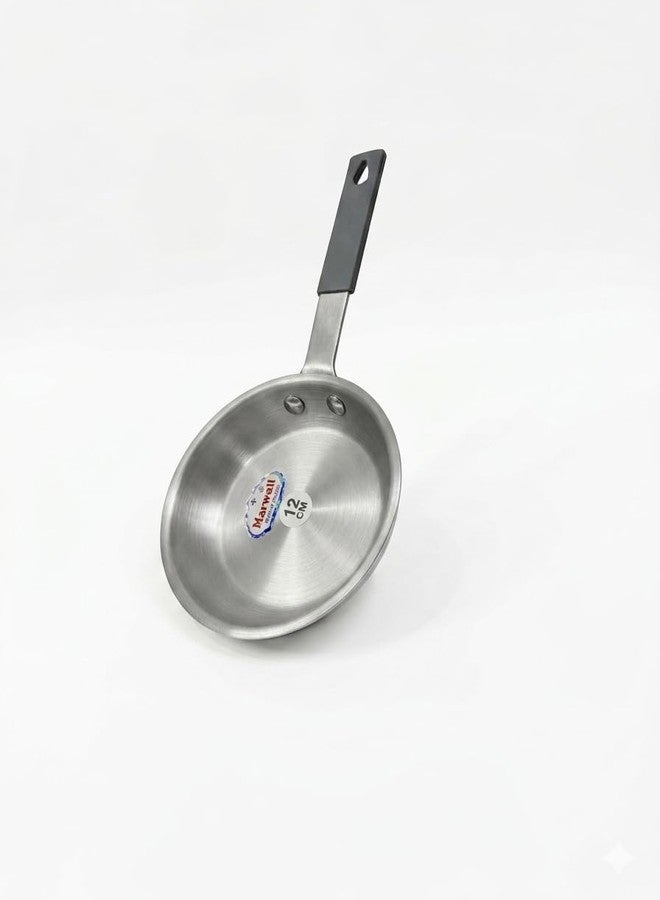 MARWALL Triply Stainless Steel Mini/Baby/Small Size | Induction Friendly | 2.5mm Thickness | Cool Touch Silicone Stainless Steel Handle (Silver, 250ml, Triply Stainless Steel) - Image 4