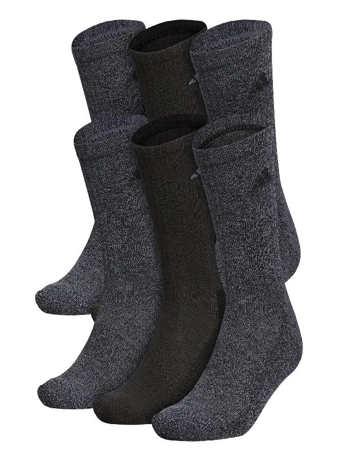 Adidas adidas Men's Athletic Cushioned Crew Socks with Arch Compression for a Secure fit (6-Pair), Black-OnixMarl/Black/Onix, Large  - Image 4