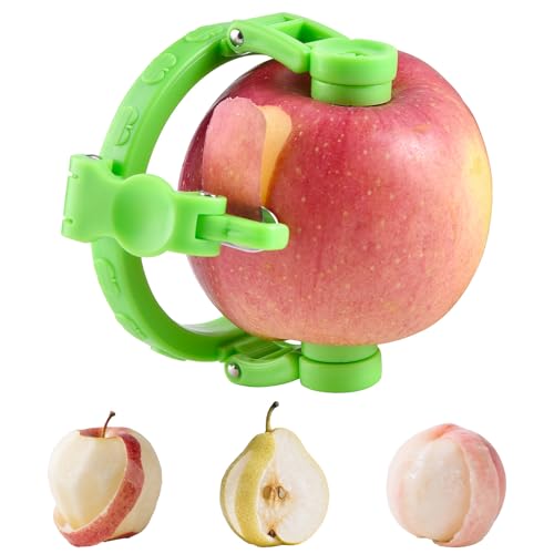 Nicerice Portable Handheld Apple Peeler,New Upgraded Adjustable Fruit Peeler,Quickly Peeling Machine for Fruits,Mini Kitchen Peelers for Potato,Apple,Pear,Peach (1, Green) - Image 1