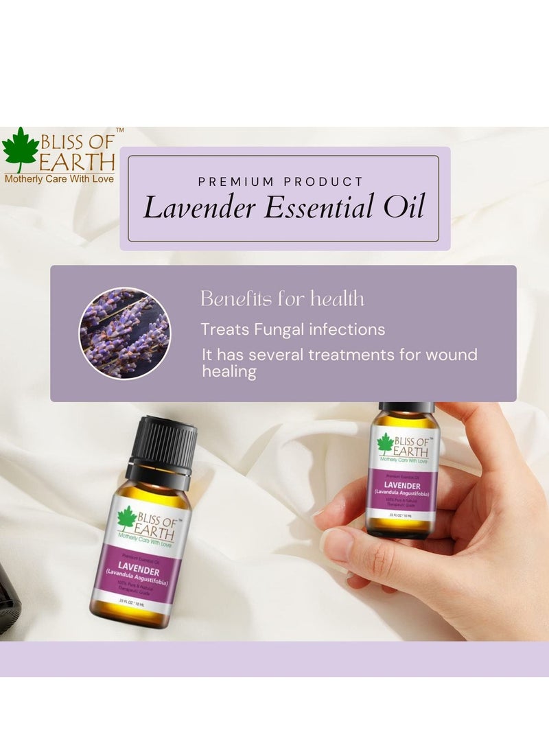 BLISS OF EARTH Bliss Of Earth Pure Lavender Essential Oil & Sweet Orange Natural Essential Oil Combo 10ml Therapeutic Grade pack of 2  - Image 3
