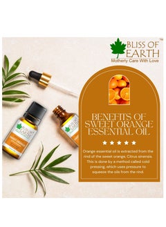 BLISS OF EARTH Bliss Of Earth Pure Lavender Essential Oil & Sweet Orange Natural Essential Oil Combo 10ml Therapeutic Grade pack of 2  - Image 5