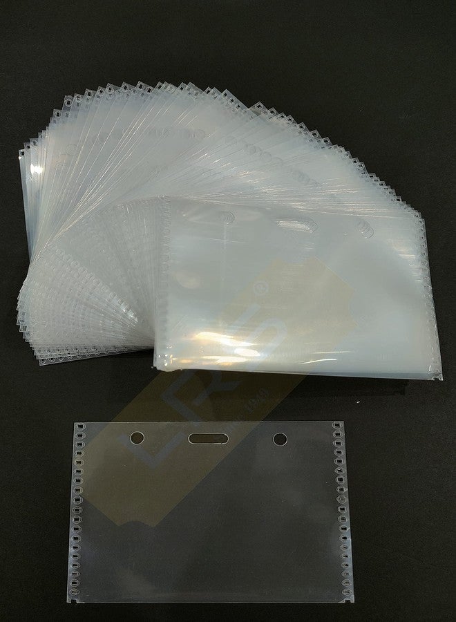 LRS Soft Plastic Flexible I.D Card Holders, Pouches, Badges Top Loading for Office, School, College, University - A1 (55 * 85 MM) - Pack of 200 - Image 1