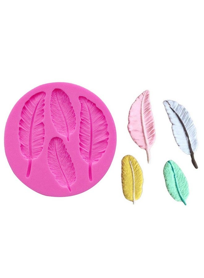 AKOAK 2 Pcs Feather Silicone Fondant Molddiy Handmade Baking Tools For Fondant Chocolate Candy Cake Decoration Polymer Clay And Crafting - Image 4