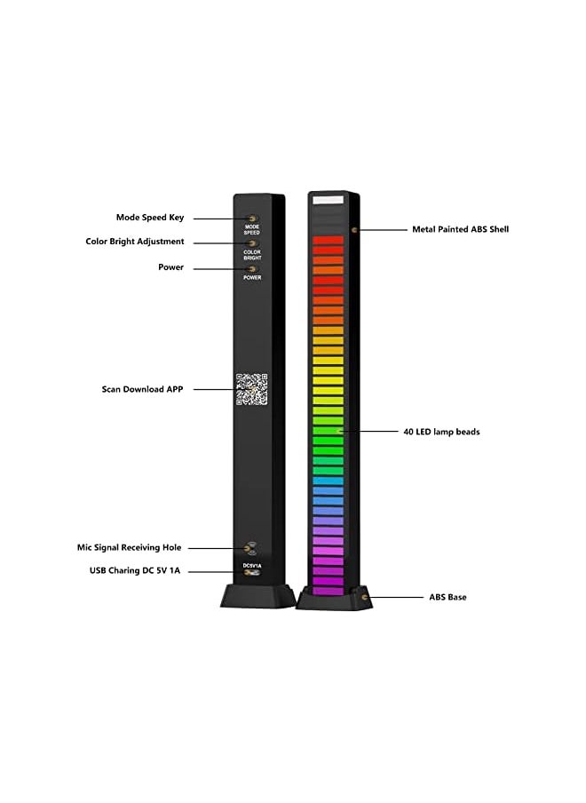 The Bros Smart LED Light Bars, RGB Music Pickup Rhythm Light, Sound Control Atmosphere Light with App, LED Ambient Lights for Car, Gaming, Laptop, PC, TV, Party, Room Decoration  - Image 5