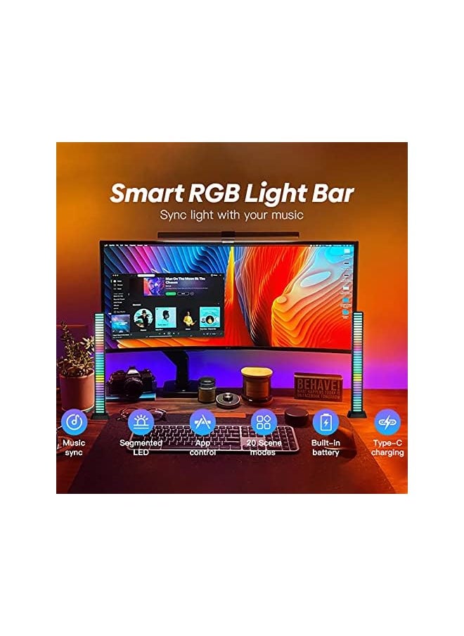 The Bros Smart LED Light Bars, RGB Music Pickup Rhythm Light, Sound Control Atmosphere Light with App, LED Ambient Lights for Car, Gaming, Laptop, PC, TV, Party, Room Decoration  - Image 3