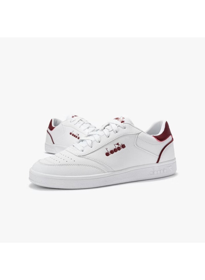 DIADORA أحذية رياضية مريحة للرجال من ديادورا فيينتو داخلية بتصميم رجعي غير رسمي أبيض/أحمر مقاس 43 - Image 5