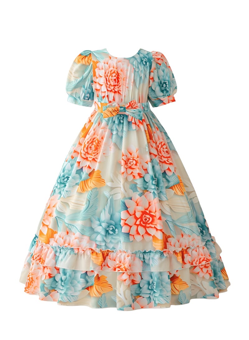 D'Daniela D' Daniela - Flowered Grace Abaya Dress - Multicolor - Image 1