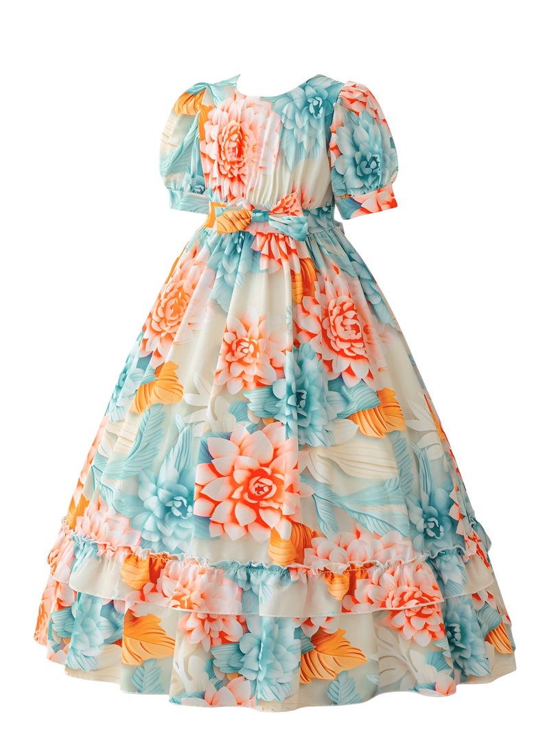 D'Daniela D' Daniela - Flowered Grace Abaya Dress - Multicolor - Image 2