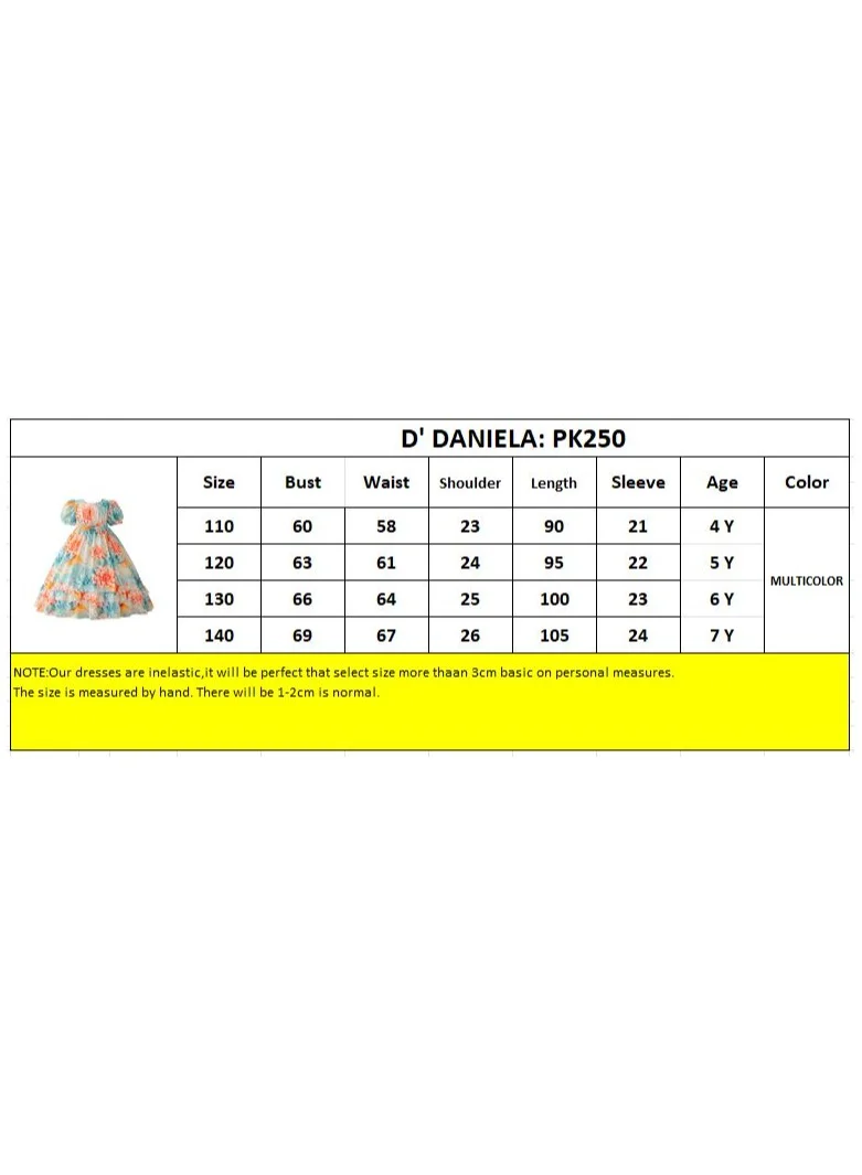 D'Daniela D' Daniela - Flowered Grace Abaya Dress - Multicolor