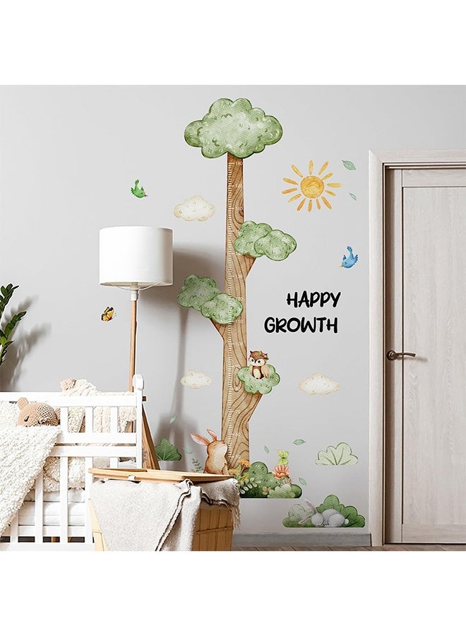 RATSAW Cartoon Height Growth Chart, Self-Adhesive Wall Sticker Forest Animals, for Kids Nursery, Bedroom Living Room, 50 - 180cm - Image 5