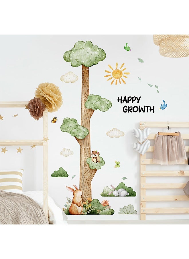 RATSAW Cartoon Height Growth Chart, Self-Adhesive Wall Sticker Forest Animals, for Kids Nursery, Bedroom Living Room, 50 - 180cm - Image 4